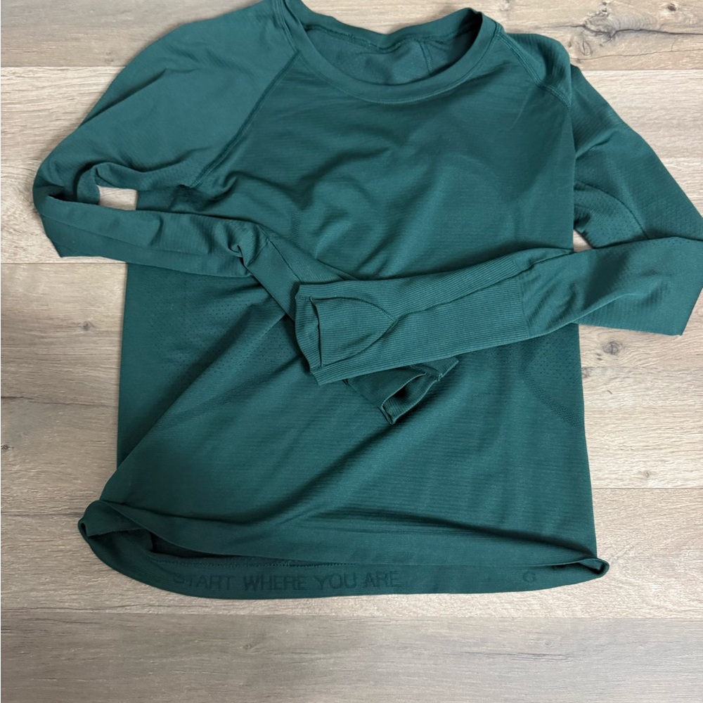 lululemon athletica long sleeve swiftly green